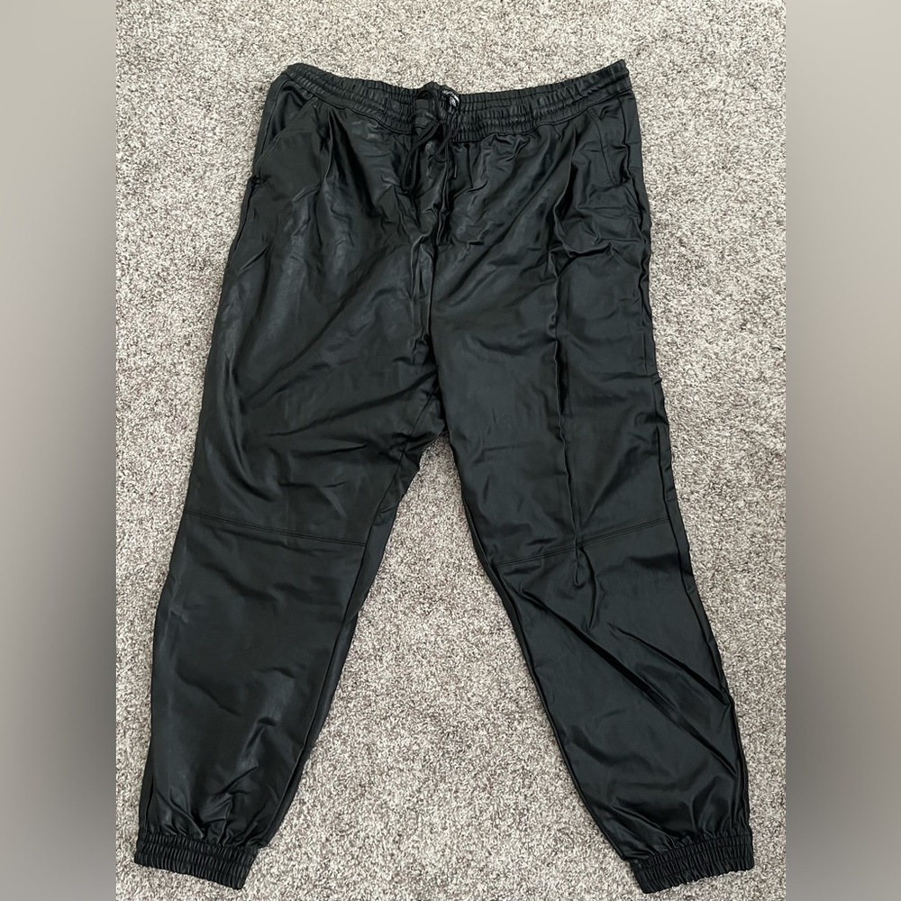 Leather Joggers